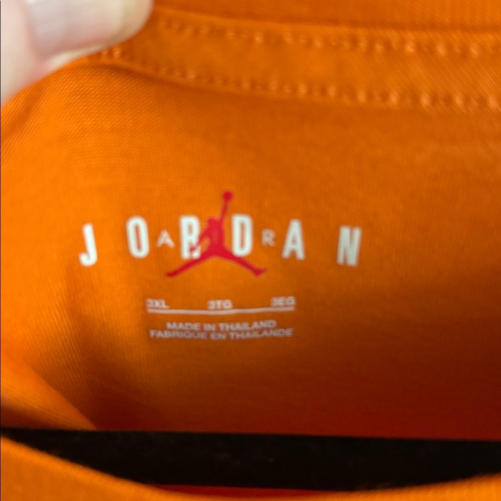 Jordan Men's Bright Orange Tee with White Logo nwt size 3XL - Picture 4 of 5